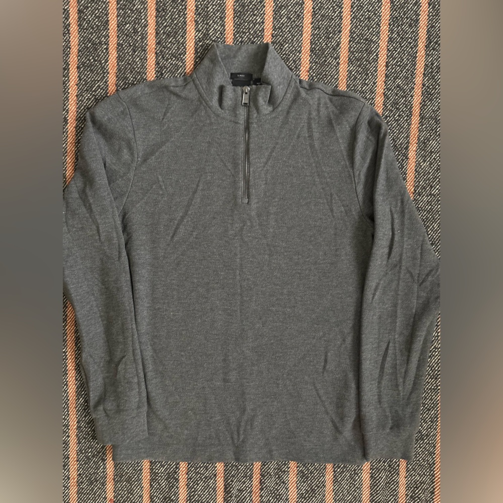 Hugo Boss Men's Charcoal Zip-Up Sweater